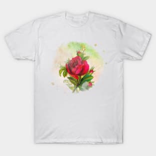 Rose Watercolor Floral T-Shirt